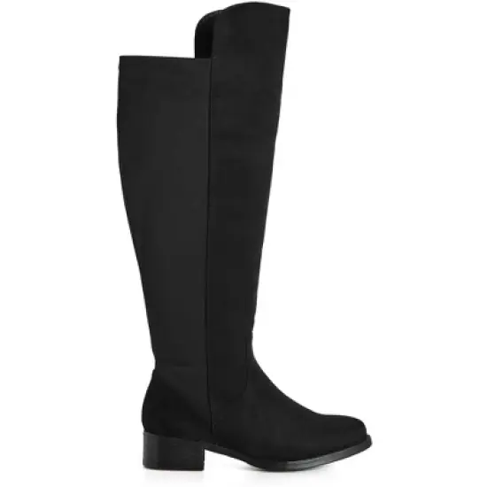 Women's Wide Fit Kali Tall Boot - black | EVANS image {1}