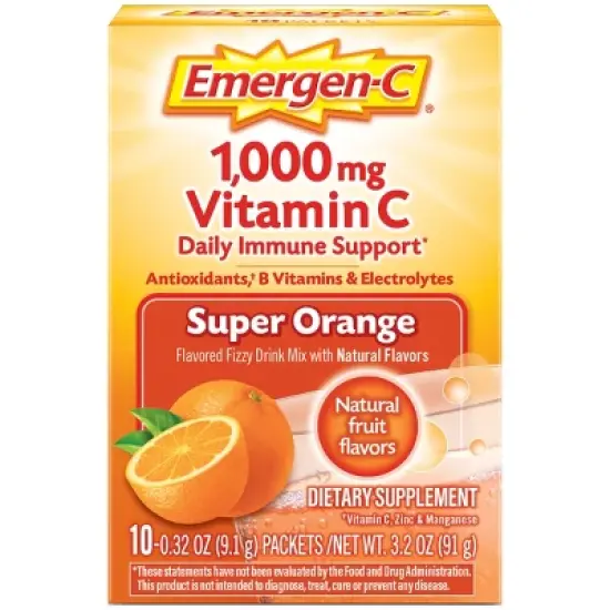 Emergen-C Vitamin C Drink Mix Packets - Super Orange image {12}