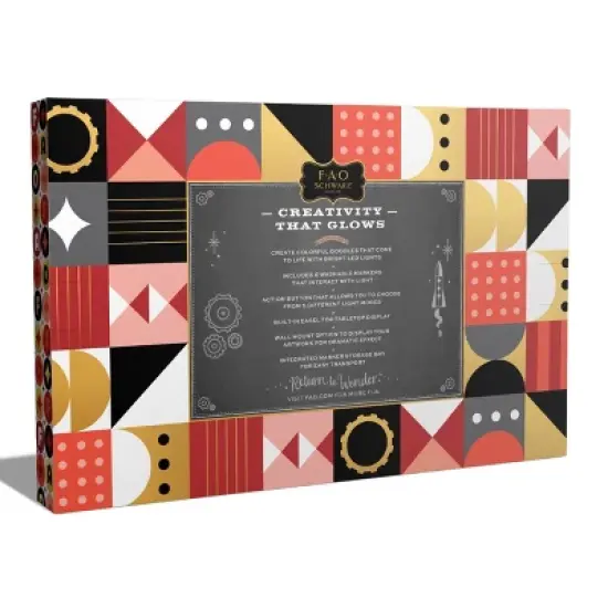 FAO Schwarz Neon Glow Drawing Easel image {5}