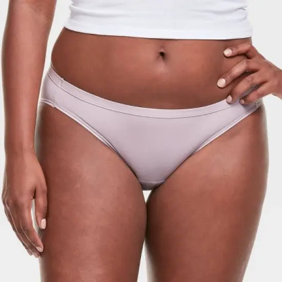 Hanes Women's 3pk Comfort Period and Postpartum Light Leak Protection Bikini Underwear - Beige/Gray/Black image {2}