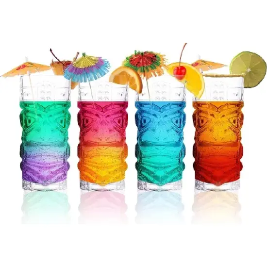 LEMONSODA Clear Tiki Glasses- 15oz image {4}