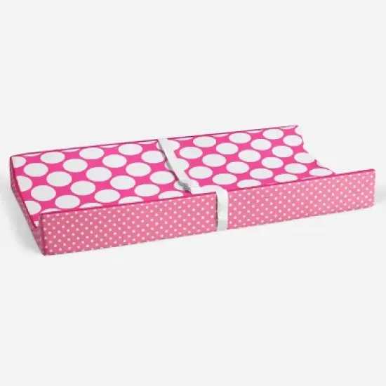 Bacati - MixNMatch Pink Large Dots Changing Pad Cover image {3}