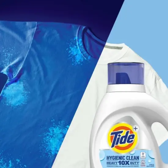 Tide Liquid High Efficiency Hygenic Clean Laundry Detergent - Free & Gentle image {3}