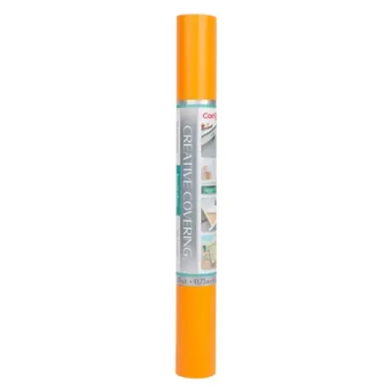 Con-Tact&reg; Brand Creative Covering&trade; Adhesive Covering, Orange, 18" x 16 ft, Pack of 2 image {3}
