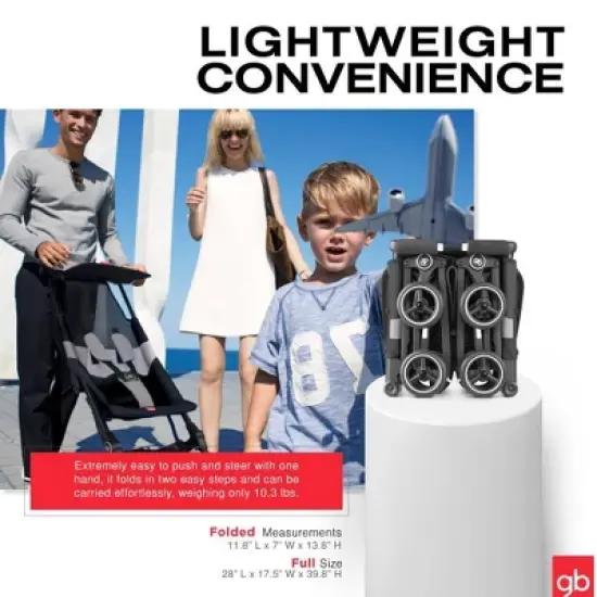 Goodbaby Pockit Air All-Terrain Compact Lightweight Stroller - Velvet Black image {6}