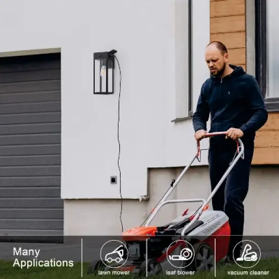 C Cattleya Black Dusk to Dawn Outdoor Wall Lantern Sconce with GFCI Outlet image {2}