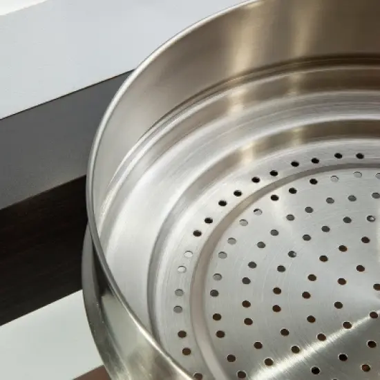 BergHOFF Graphite Recycled 18/10 Stainless Steel Steamer Insert 10" image {1}