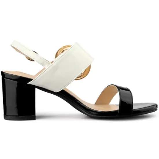 Perphy Slingback Chunky High Heel Sandals for Women image {3}