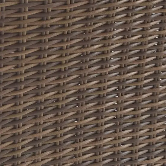 7pc Bradenton Outdoor Steel Dining Set Navy/Weathered Brown - Crosley: With Removable Cushion Covers, UV-Resistant image {4}