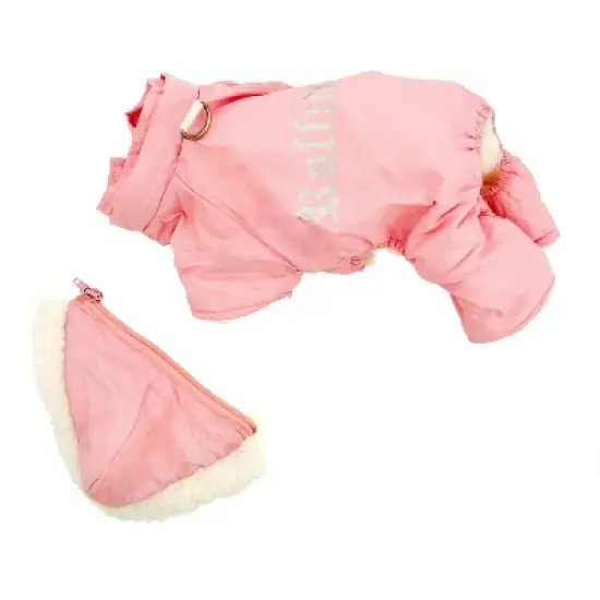 Dog Coat - "Ruffin' It" Snowsuit - Pink - Small (S) image {3}