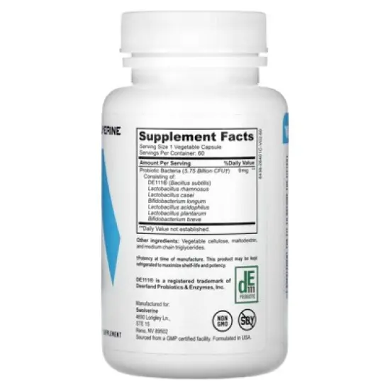 Swolverine Probiotix, 9 mg, 60 Capsules image {1}