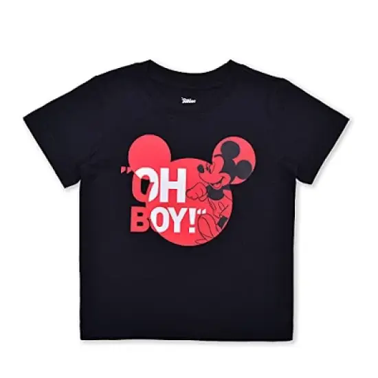 Disney Boy's 2-Pack Mickey Mouse Long and Short Sleeve Tees with Cap for toddler image {5}