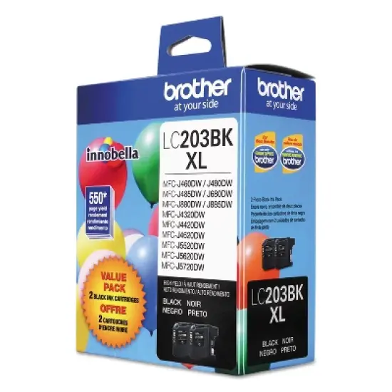 Brother LC2032PKS Innobella High-Yield Ink Black 2/PK image {2}