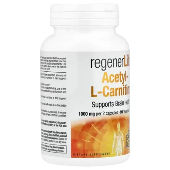 Natural Factors RegenerLife&reg;, Acetyl-LCarnitine, 90 Vegetarian Capsules (500 mg per Capsule) image {3}