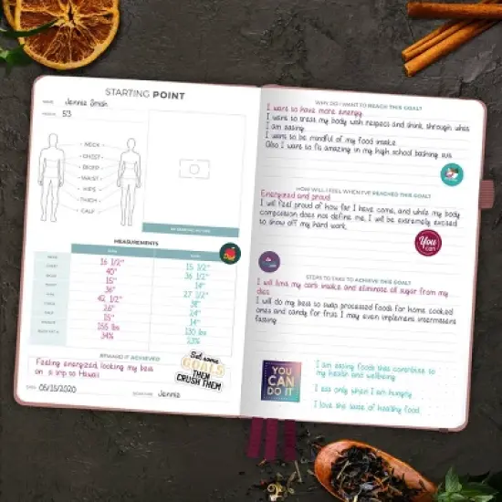 Undated Planner Food Journal 5.5"x8" Rose Gold - Clever Fox image {2}