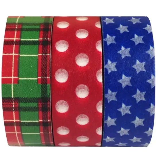 Wrapables Americano Japanese Washi Masking Tape (Set of 3) image {3}