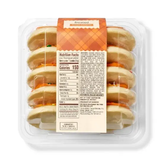 Halloween Orange Frosted Cookies - 13.5oz/10ct - Favorite Day&trade; image {1}