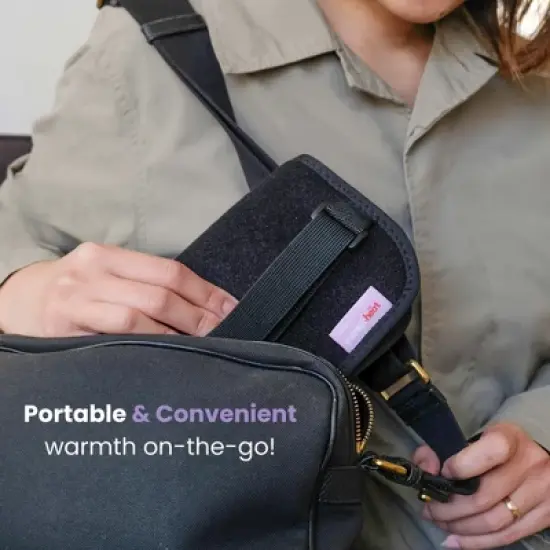 Cabeau Incredi-Heat USB-Powered Portable Heating Pad, 3 Temperature Settings, Black image {4}