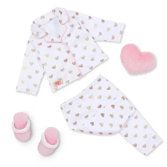 Our Generation Serenity with Heart Polka Dot Pajama Outfit 18" Slumber Party Doll image {3}