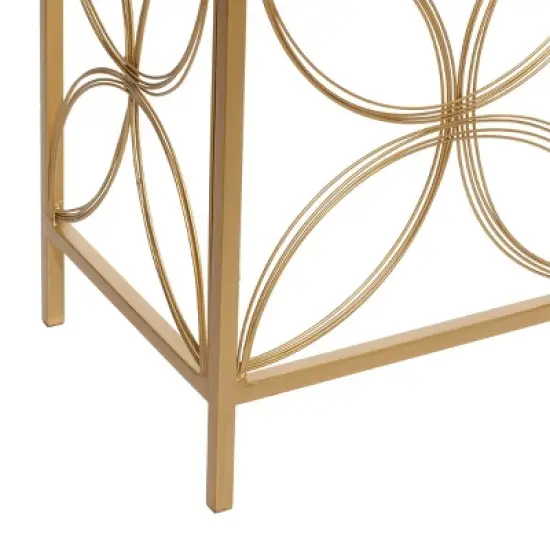 Contemporary Metal Console Table Gold - Olivia & May image {3}