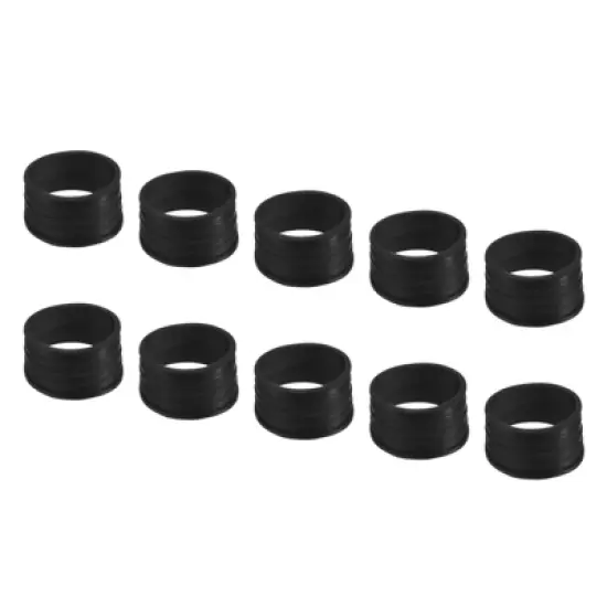 Unique Bargains Silicone Non-Slip Wear-Resistant Tennis Badminton Racket Handle Grip Rings 10 Pcs image {6}