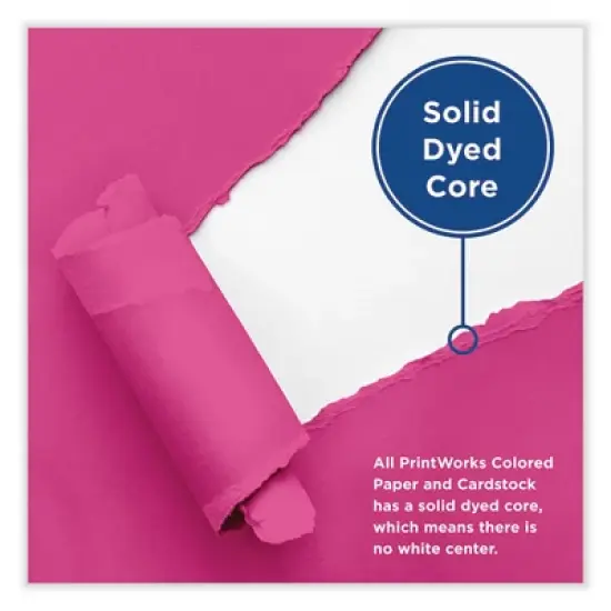 PrintWorks Professional Color Cardstock, 65 lb Cover Weight, 8.5 x 11, Fuchsia, 250/Ream image {2}