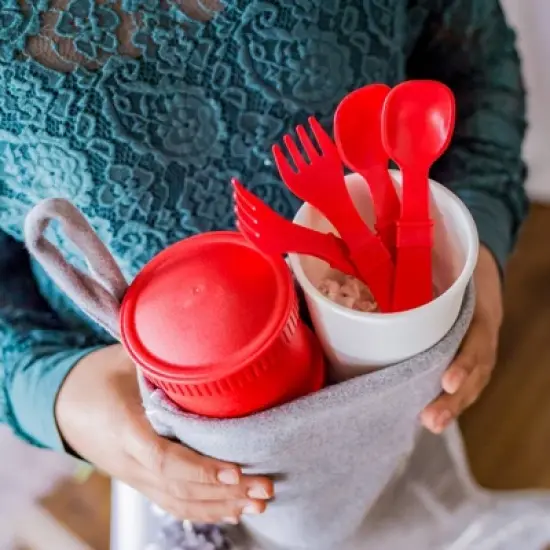 Re-Play Toddler Utensil Pair - Red - 2pc image {2}