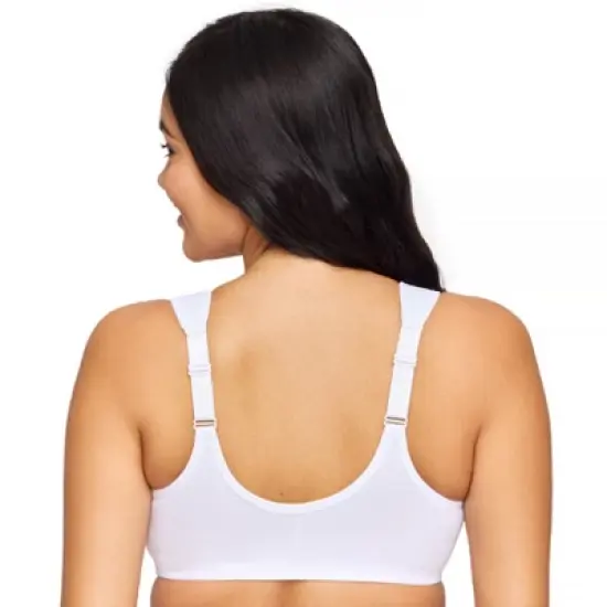 Glamorise Womens WonderWire Front-Closure Underwire Bra 1245 White image {1}