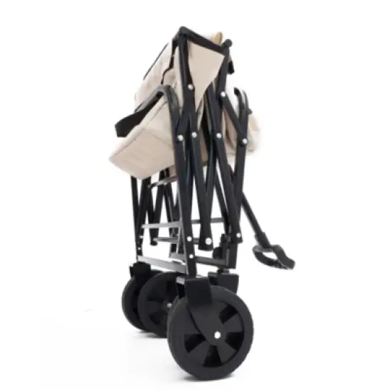 FURNIinspire Outdoor Serving Carts Heavy Duty Utility Cart Utility Wagon Grocery Cart for Camping 3pcs Liner Cover, Beige, 25.98"*17.32"*37.4" image {3}