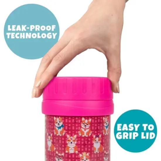 Bentology Corgi Dog Lunch Jar Thermos - Leak-Proof Storage for Hot or Cold Food, Soups, Liquids with Wide Mouth- BPA Free for Back to School Lunch image {2}