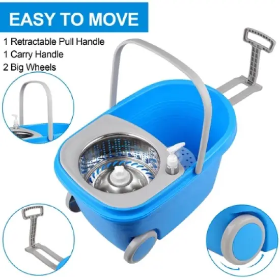 Spin Mop Bucket Set with Wheels image {2}