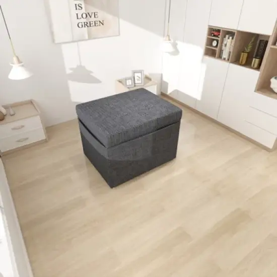 Folding Ottoman Bed with Adjustable Backrest, Modern Futon Couch, Convertible Chair into Sofa Bed for Living Room Apartment Office Small Space image {2}