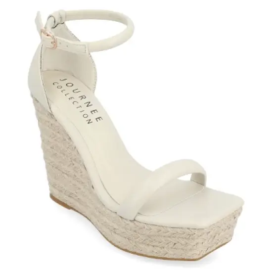 Journee Collection Womens Olesia Tru Comfort Foam Buckle Espadrille Wedge Sandals image {9}