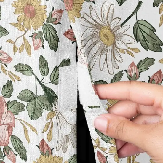 Sweet Jojo Designs Girl Dog Crate Kennel Cover 30in. Vintage Floral Pink Green and Yellow image {2}