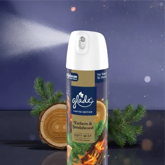 Glade Compressed Gas Air Freshener Aerosol - Embers & Sandalwood - 8oz image {1}