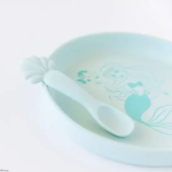 Bumkins 2pc Ariel Feeding Set - Aqua Green image {2}
