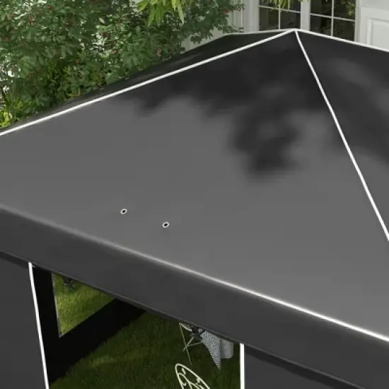 Resenkos Backyard Garden Canopy, Camping Canopy Screen Tent,9.7' x 9.7' Pop Up Canopy with Sidewalls, Portable Canopy Tent with 2 Mesh Windows, Carry image {5}