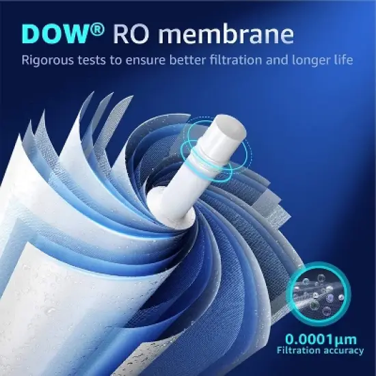 Waterdrop WD-D6RF Filter, Replacement for WD-D6-B Tankless Reverse Osmosis System, 1-Year Lifetime, Reduce PFAS image {3}