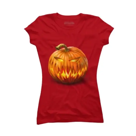 Junior's Design By Humans Jack O'Lantern By Ldarro T-Shirt image {6}