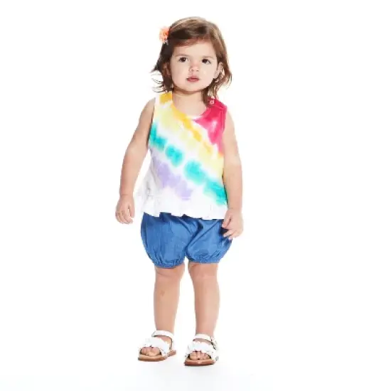 Andy & Evan  Infant Girls Rainbow Short Set image {1}