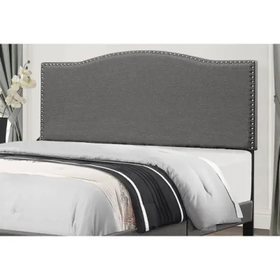Kiley Upholstered Headboard King Stone Fabric Metal Headboard Frame Not Included - Hillsdale Furniture image {1}