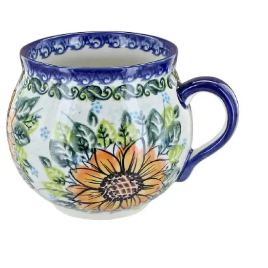 Blue Rose Polish Pottery 455 Vena Bubble Mug image {27}