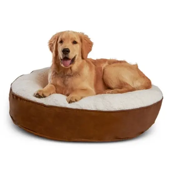 Kensington Garden Scout Deluxe Round Dog Bed - Latte/Birch image {6}
