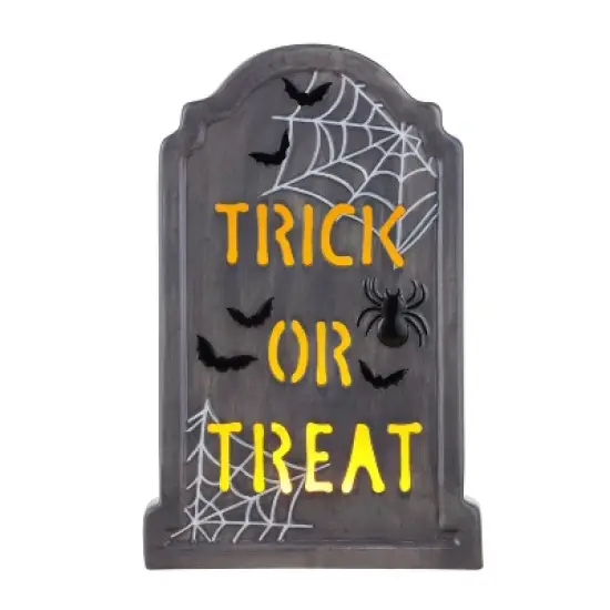Mr. Halloween 10" Ceramic LED Tombstone Halloween Decoration image {6}