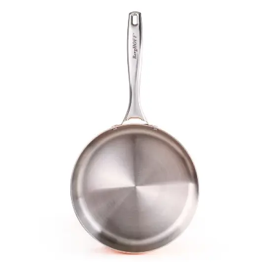BergHOFF Vintage Copper Tri-Ply 8" Deep Skillet, Polished, Gold image {6}