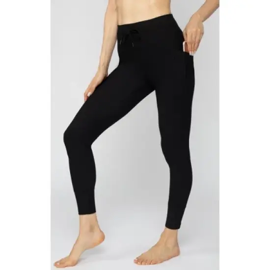 Yogalicious Interlink High Waist Ribbed Jogger with Pockets and Drawstring image {8}
