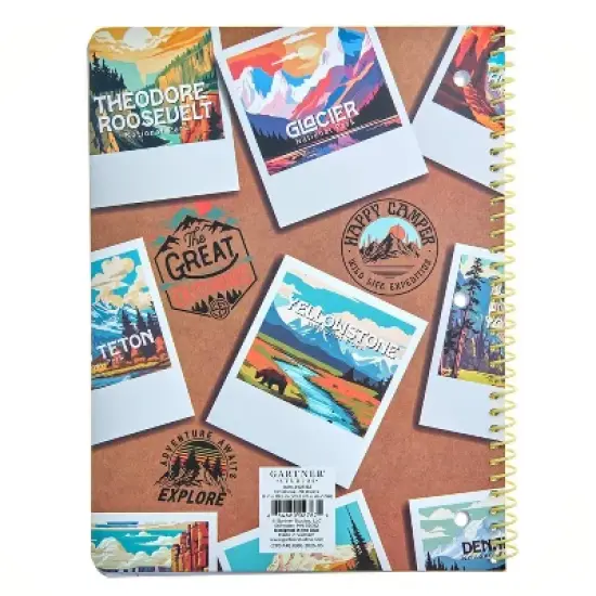 Gartner Studios Park It Pattern Q Polaroid Pics and Stamps Spiral Notebook, School Supplies image {2}