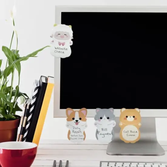 Wrapables Baby Animals Sticky Notes, Adhesive Memo Notepads for Home, Office, Work (Set of 6) image {3}