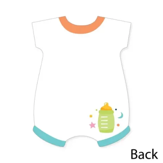 Big Dot of Happiness Colorful Baby Shower - Shaped Thank You Cards - Gender Neutral Party Thank You Note Cards with Envelopes - Set of 12 image {3}