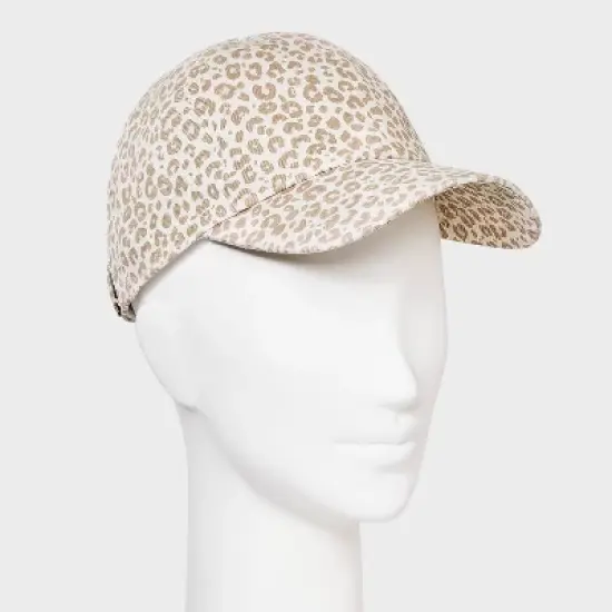 Leopard Print Baseball Hat - Universal Thread&trade; Cream image {1}